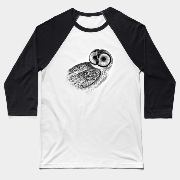 Mystic Owl Baseball T-Shirt by Unalome_Designs